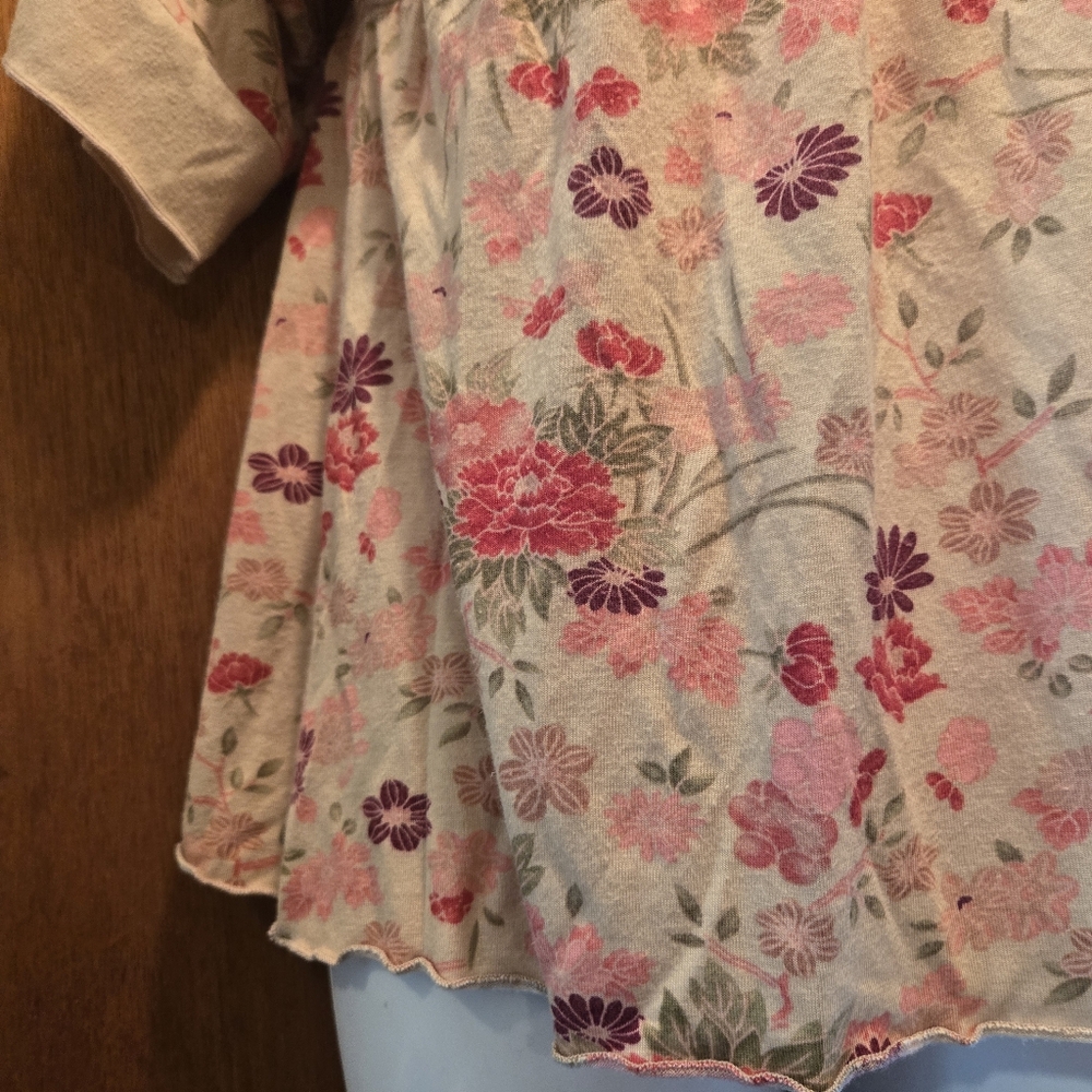 Twenty One Cotton kimono floral top GORGEOUS! SzM - Picture 3 of 6